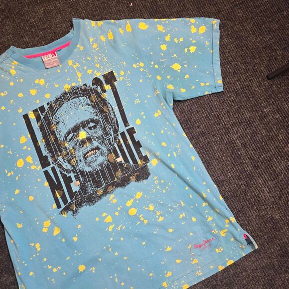Vintage 90S pepe Jeans blue Frankenstein oversized tee - Picture 3 of 6
